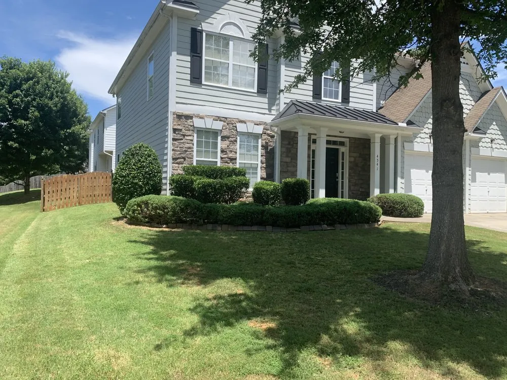 Custom residential landscaping in Acworth, GA by Kievs Cleaning Service