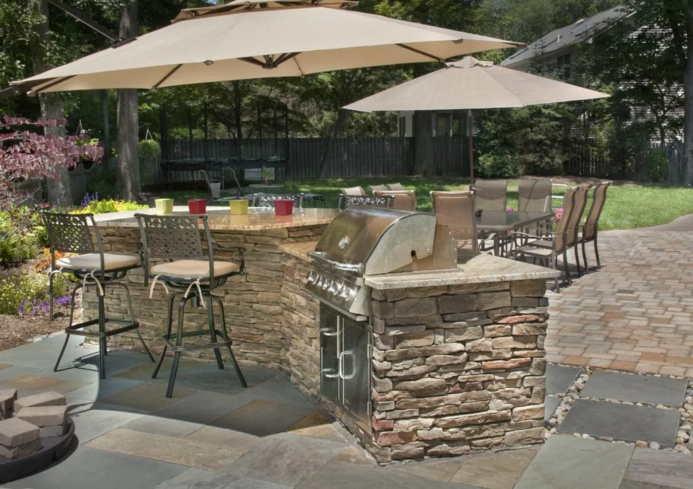 Professional landscape installation in Bergenfield, NJ by Kindergan Landscaping