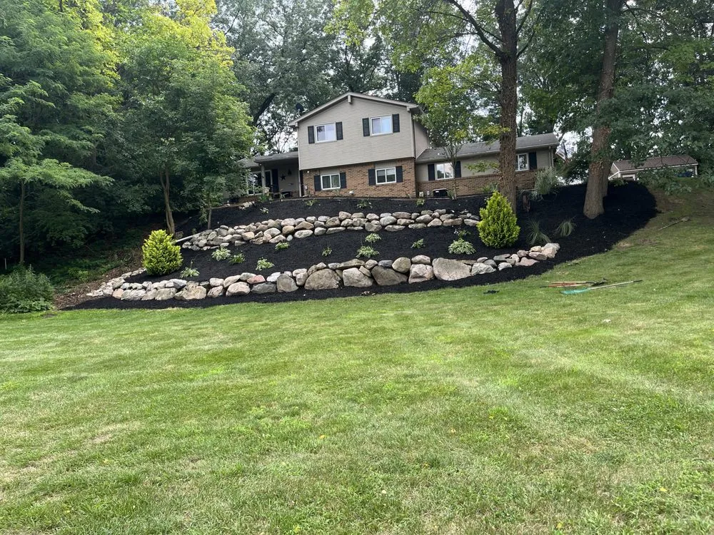 Custom landscape installation in Fenton, MI - King Creek Landscaping