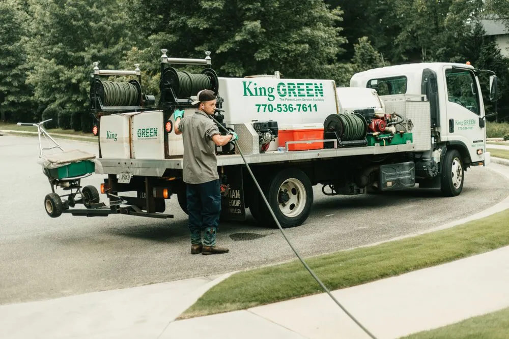 Professional lawn care service for outdoor upgrades across Peachtree City, GA - King Green