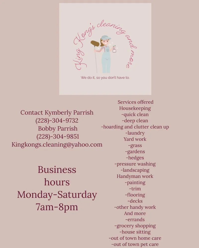 Custom lawn mowing service experts serving Bay St. Louis, MS - King Kong’s Cleaning & More