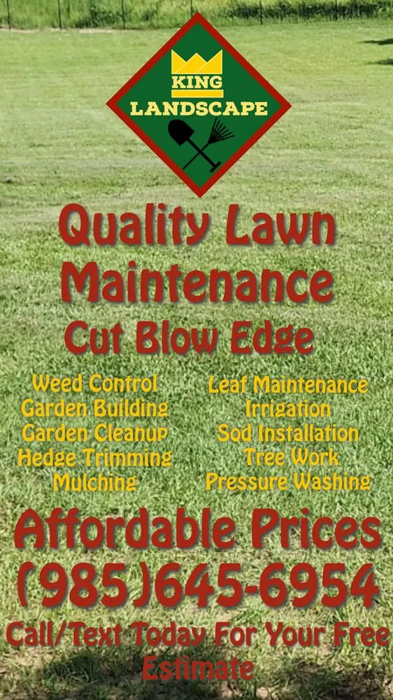 Custom landscaping services in Carriere, MS by King Landscape