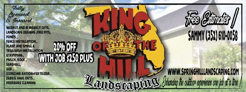 Expert landscape design in Spring Hill, FL by King of The Hill Landscaping