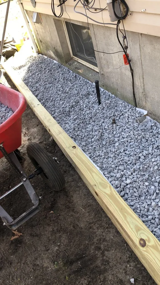 Top-rated landscape installation with custom design in Shirley, NY by Kings Brown Landscape