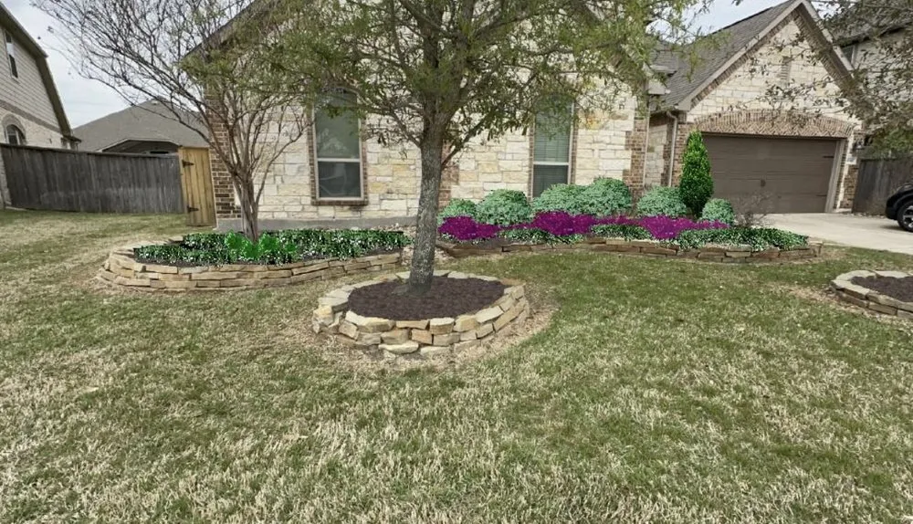 Custom yard maintenance for homes in Willis, TX by King’s Daughter Lawn Care & Landscaping