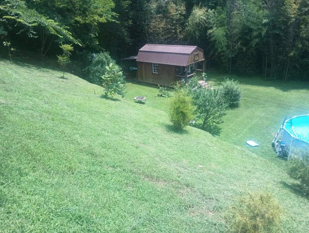 Custom lawn mowing service with custom design in Attalla, AL by Kings lawn service and pressure washing