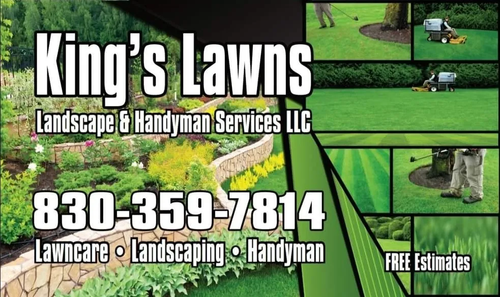 Trusted yard cleanup service for beautiful yards in New Braunfels, TX by King's Lawns Landscape & Handyman Services