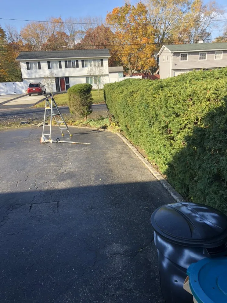 Custom outdoor landscaping in Central Islip, NY by Kings Well Kept Lawn Care