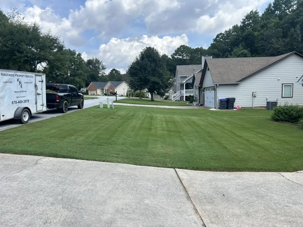 Professional garden landscaping for year-round maintenance in Stone Mountain, GA by Kingswood Property Services