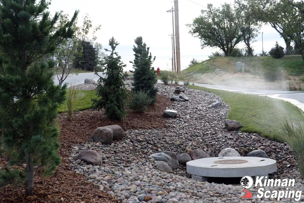 Custom landscape installation in Gretna, NE by Kinnan Scaping