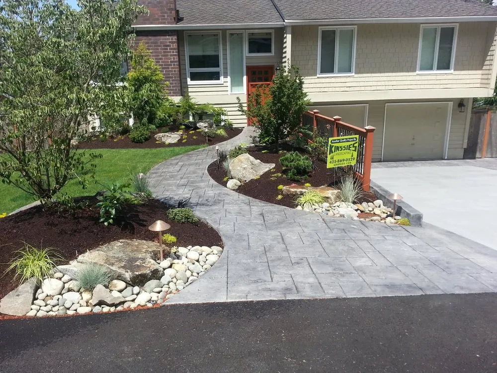 Top-rated lawn mowing service in Woodinville, WA by Kinssies Landscaping