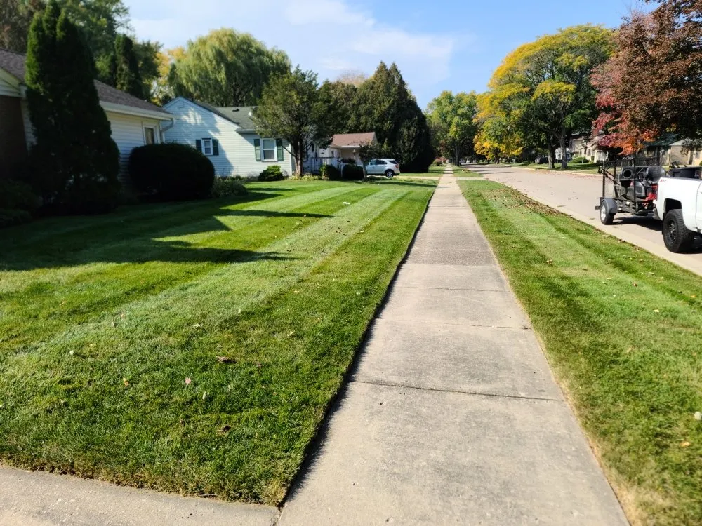Professional lawn mowing service in Janesville, WI by Kinzie Lawncare
