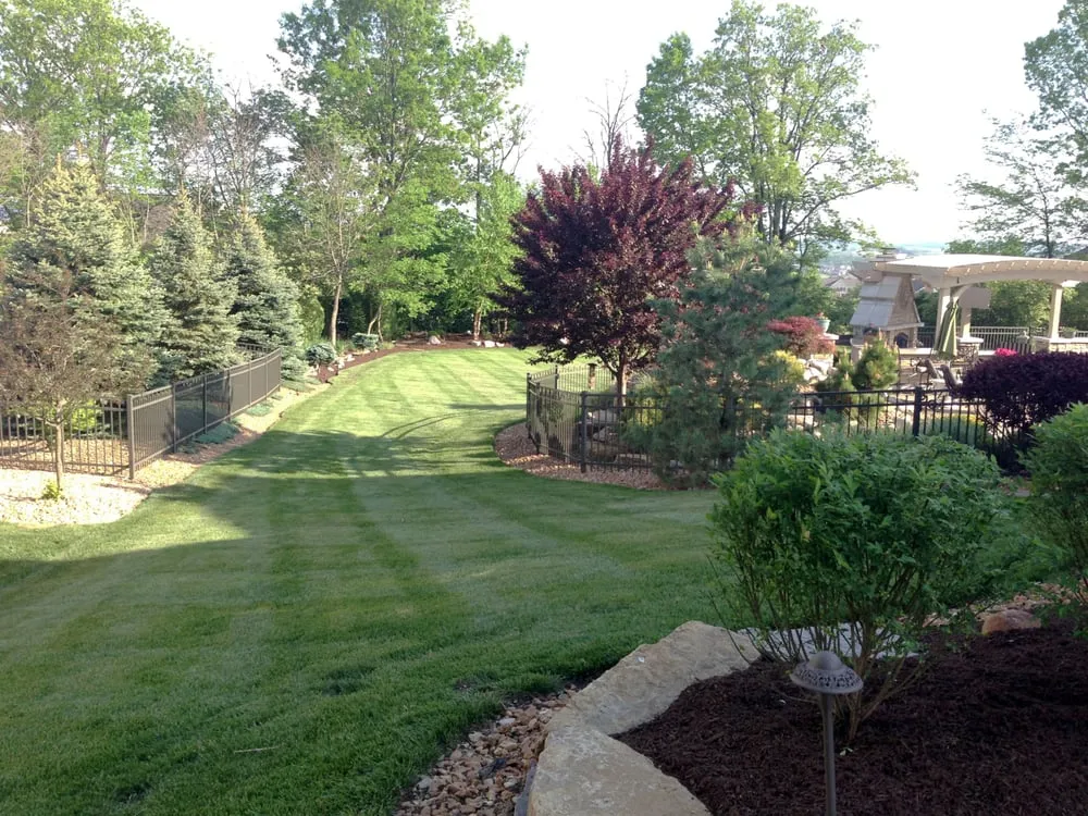 Custom landscape installation in Cincinnati, OH by Kissel Landscaping