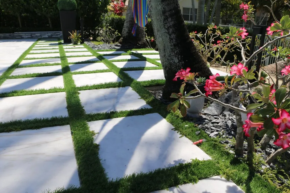 Trusted landscape installation for residential properties in Miami Beach, FL by Kitchen Door Landscaping
