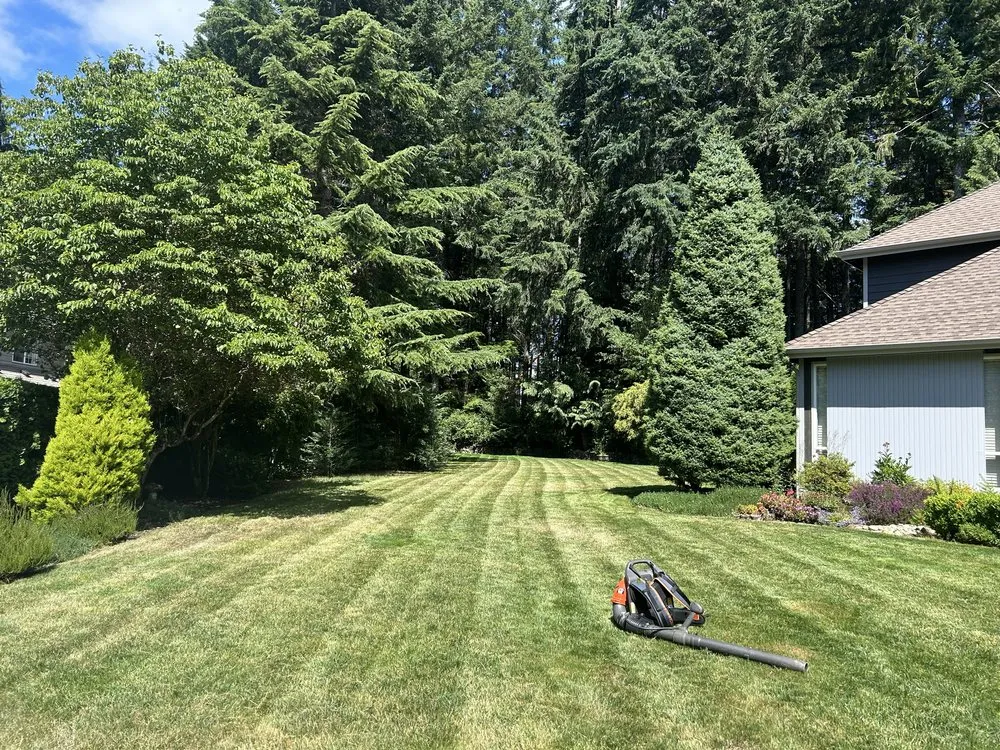 Professional lawn mowing service in Kingston, WA by Kitsap Clean Crew