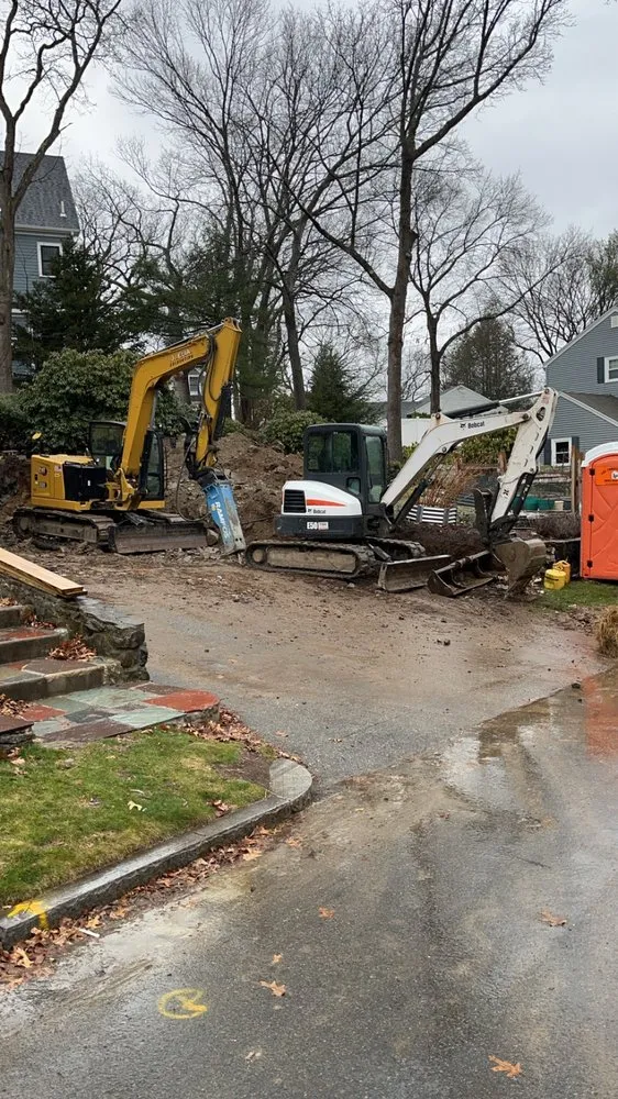 Affordable landscaping services for homes in Wilmington, MA by KJ Ackerley Excavating