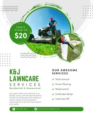 K&J Lawn Care Logo