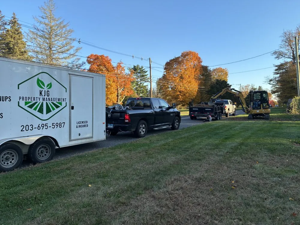 Affordable lawn care service with custom design in Southbury, CT by KJG Property Management