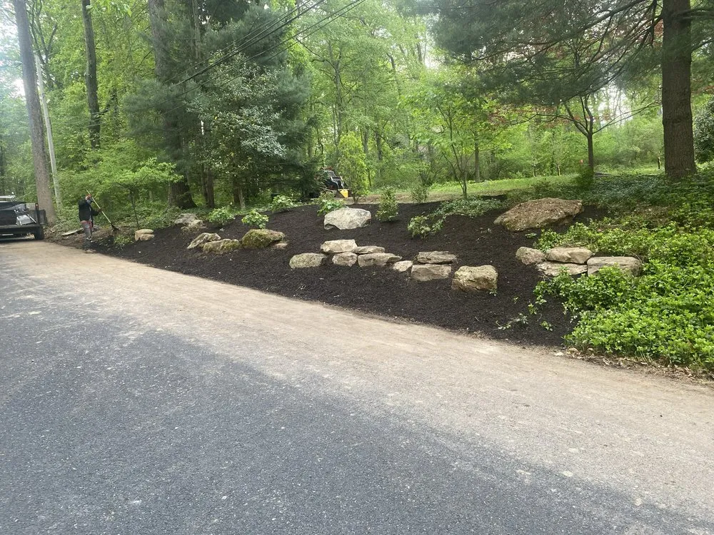 Professional garden landscaping in Morrisville, PA by Kjs Landscaping