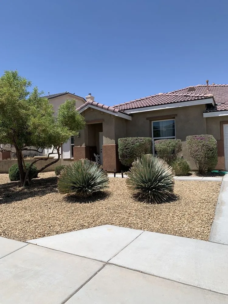 Affordable lawn mowing service with custom design in Barstow, CA by Klean Kut & Kare