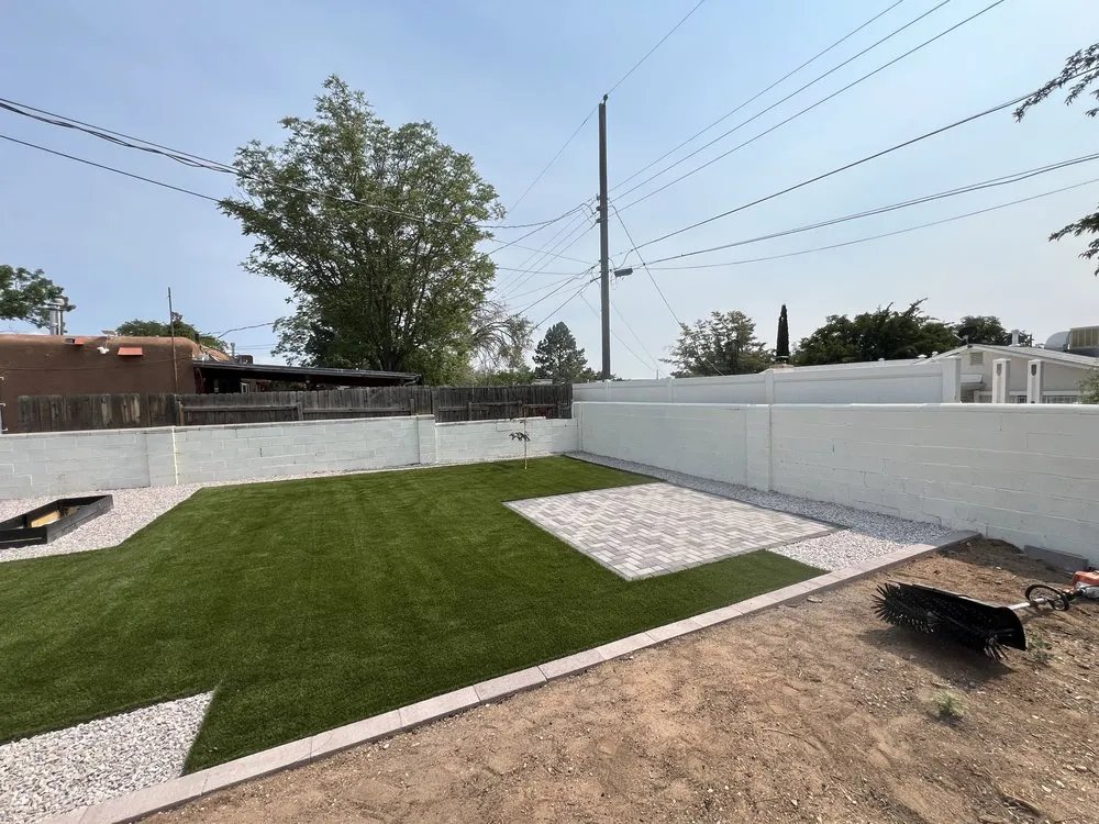 Custom yard cleanup service for residential properties in Albuquerque, NM by K&M Landscaping, LLC