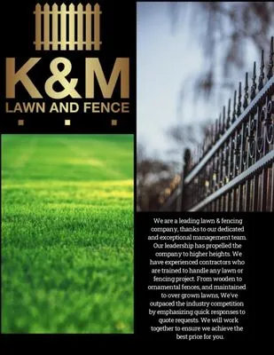 K&M Lawn and Fence Logo
