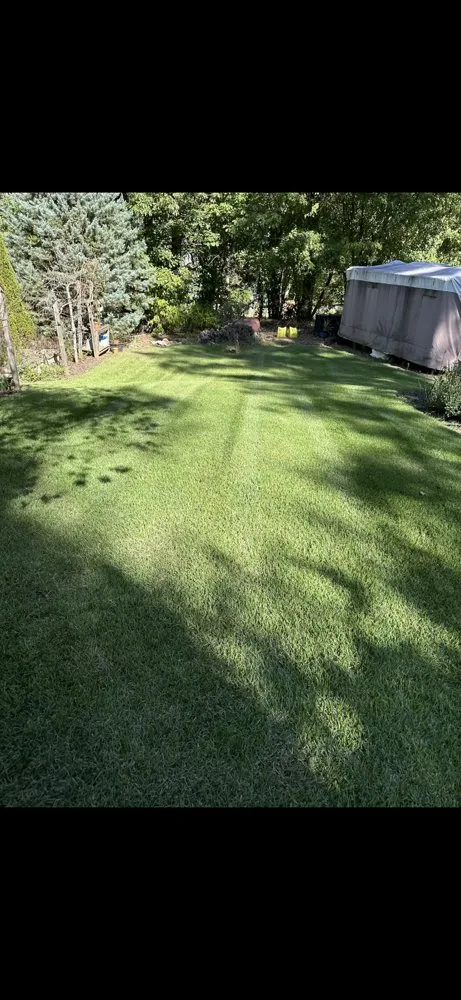 Custom lawn mowing service with custom design across Cumming, GA - K&M Services