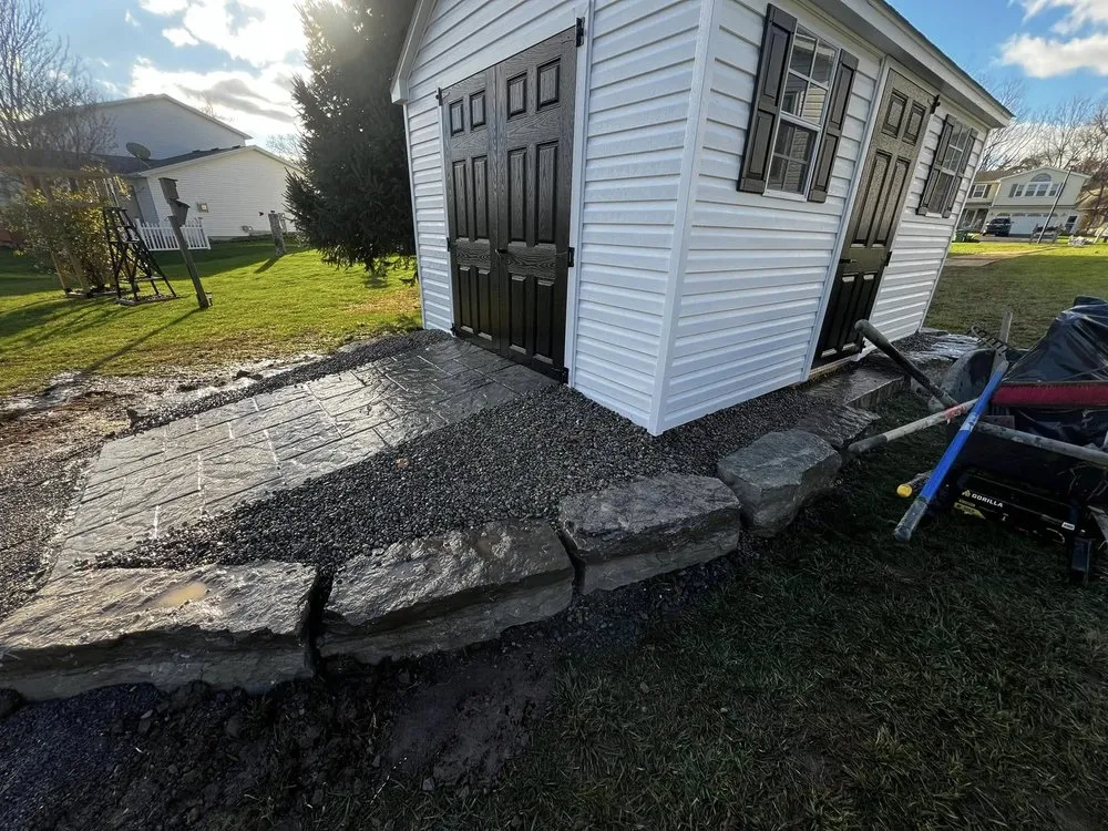 Affordable lawn mowing service for outdoor upgrades in Macedon, NY by KMB Property Solutions