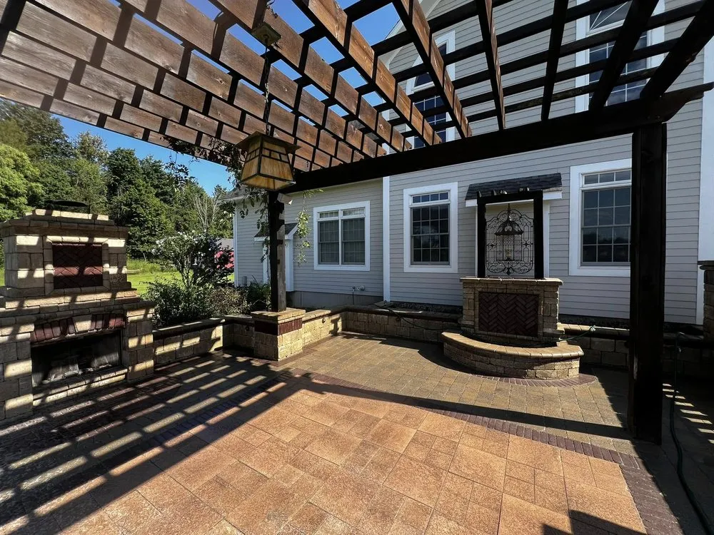 Affordable garden landscaping with custom design in Macedon, NY by KMB Property Solutions