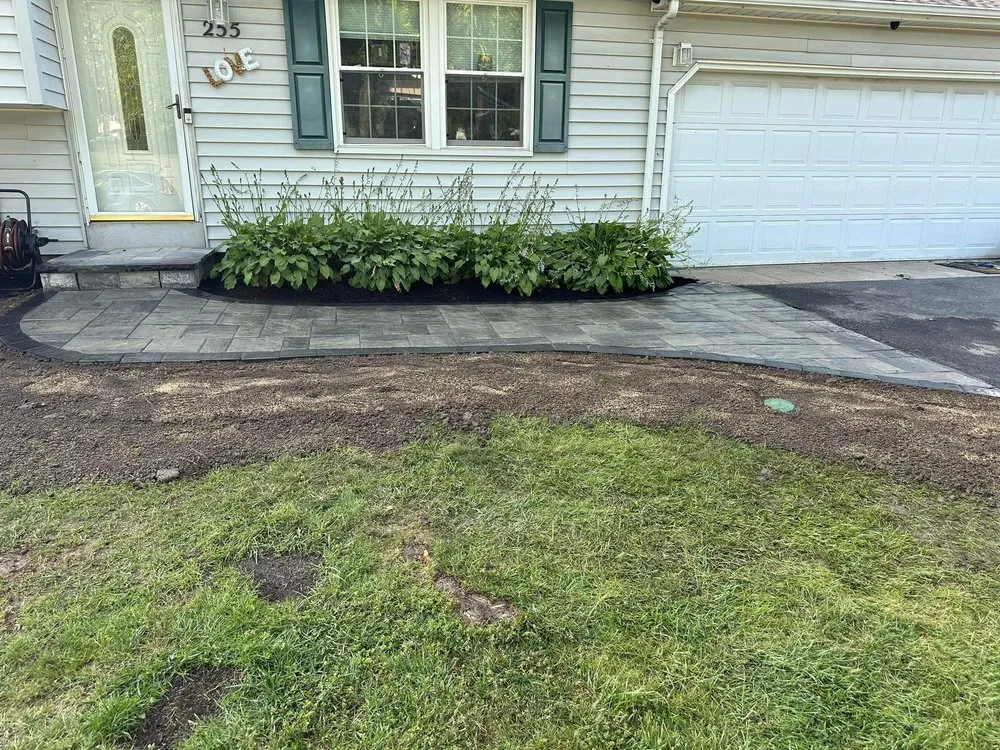 Custom landscaping services with custom design in Macedon, NY by KMB Property Solutions