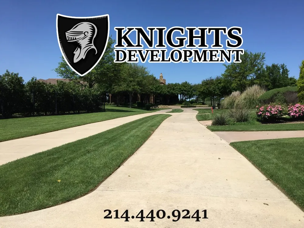 Trusted landscape installation in Dallas, TX by Knights Development, LLC