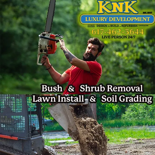 Custom lawn care service in Norwood, MA by KnK Luxury Development
