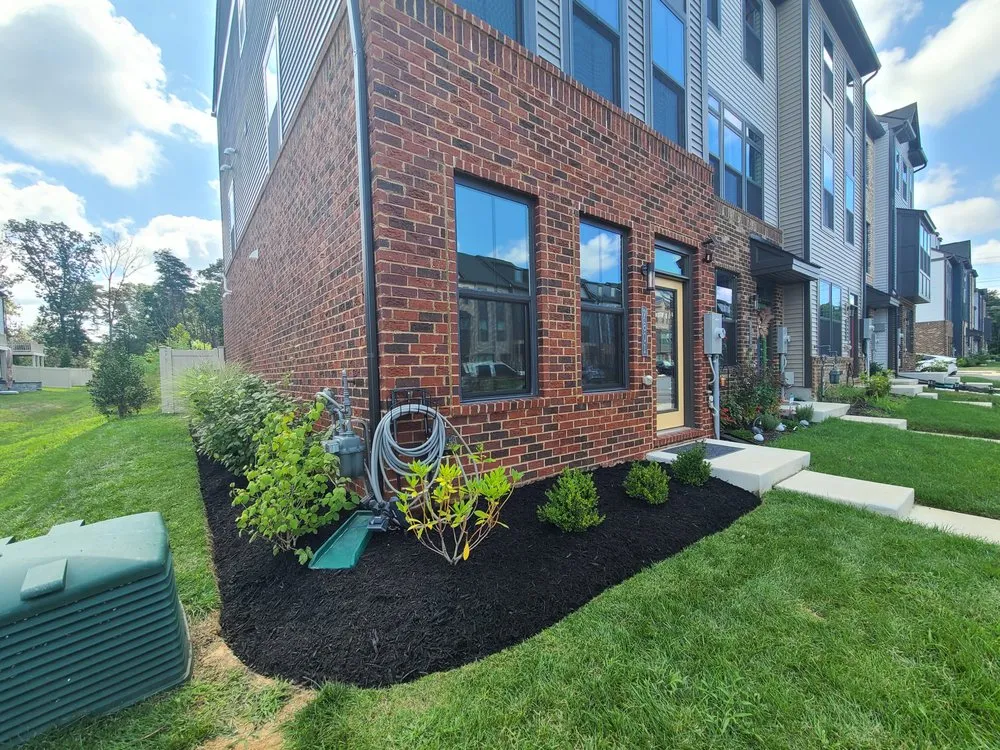 Custom landscape installation with custom design in Glen Burnie, MD by Knott's Lawn Service