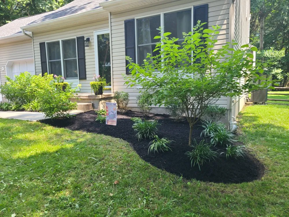 Custom garden landscaping in Glen Burnie, MD by Knott's Lawn Service