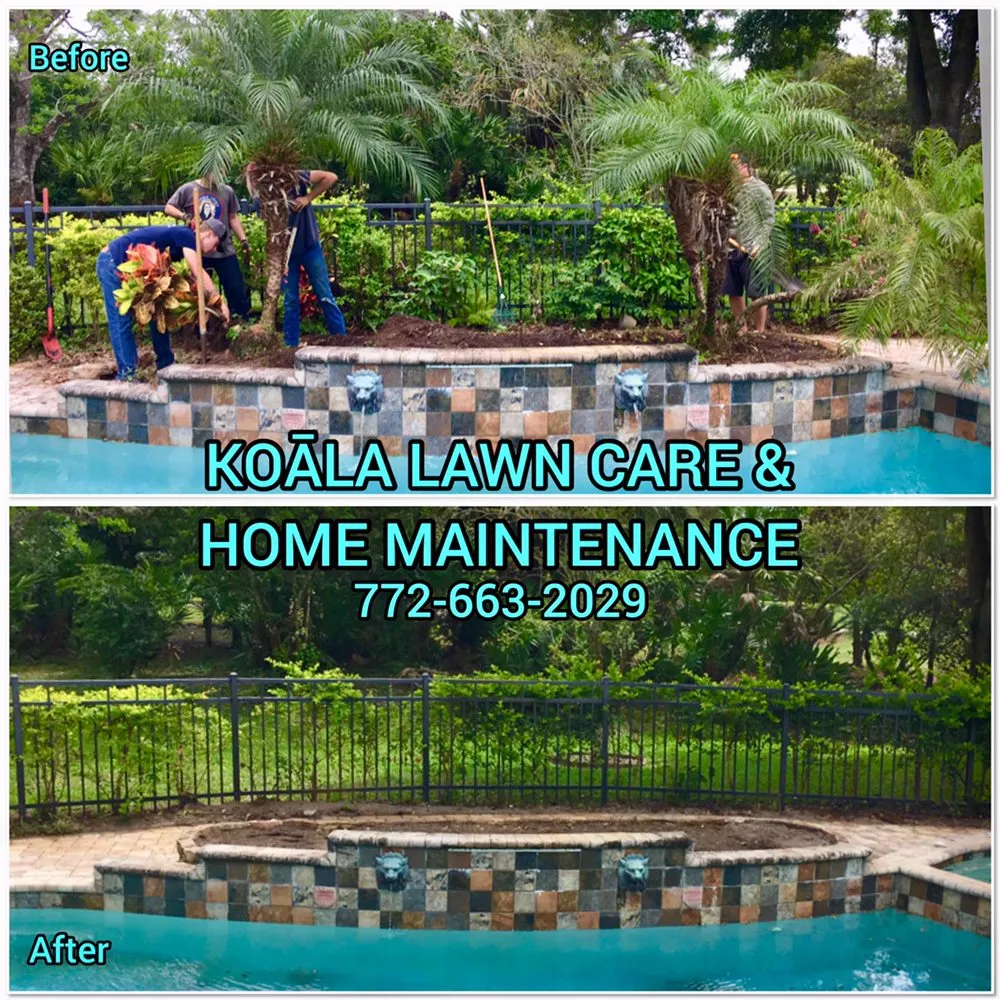 Professional yard cleanup service for beautiful yards in Vero Beach, FL by Koala Lawn Care & Home Maintenance