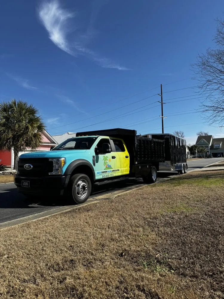 Trusted landscape installation with custom design in Surfside Beach, SC by Koch Garden Palms Landscaping