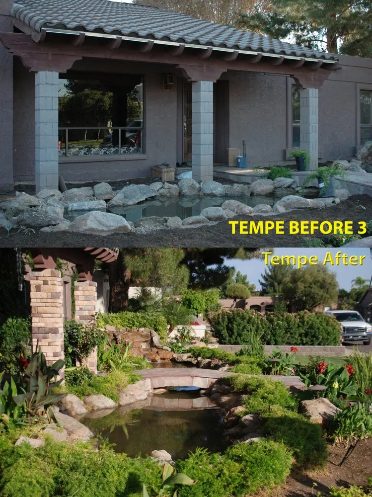 Local landscape installation in Tempe, AZ - Kona Land & Water Escape