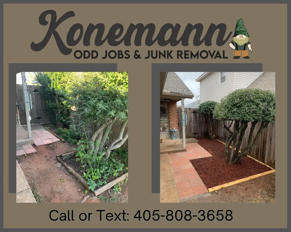 Top-rated yard maintenance with custom design across Guthrie, OK - Konemann Odd Job's & Junk Removal
