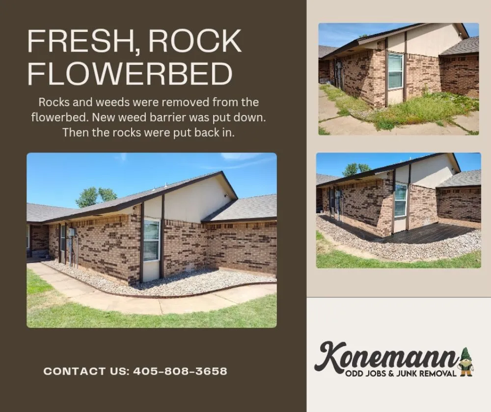 Affordable outdoor landscaping for year-round maintenance in Guthrie, OK by Konemann Odd Job's & Junk Removal