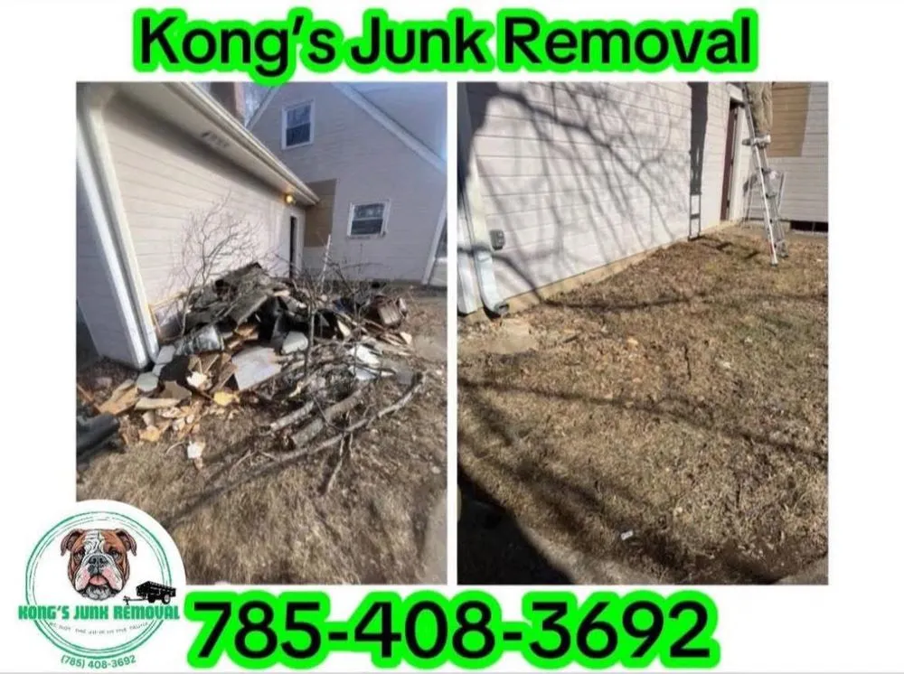 Custom landscape installation in Topeka, KS by Kong’s Junk Removal