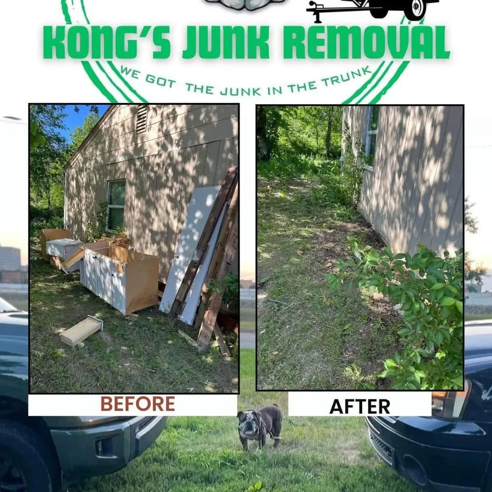 Local residential landscaping in Topeka, KS by Kong’s Junk Removal