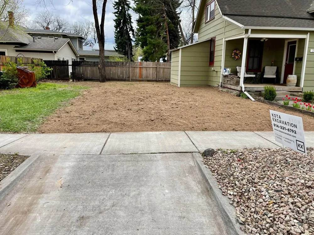 Professional yard maintenance in Bellvue, CO by KOTA Excavation
