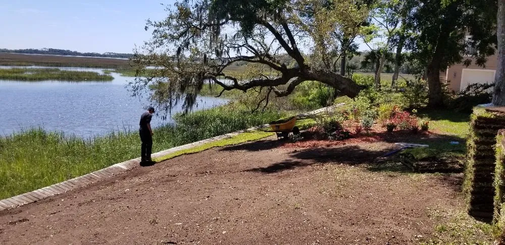Local landscape installation in Fernandina Beach, FL by KraussCare Landscaping