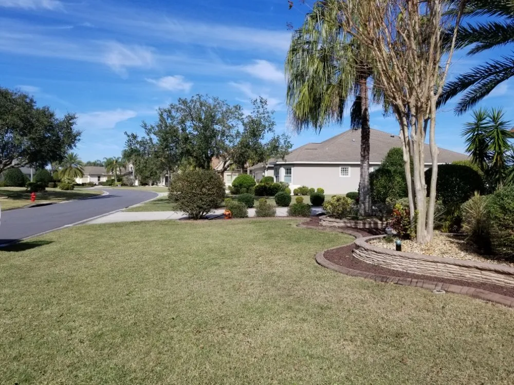 Custom garden landscaping in Weirsdale, FL by Kris Faulkner's Lawn Services