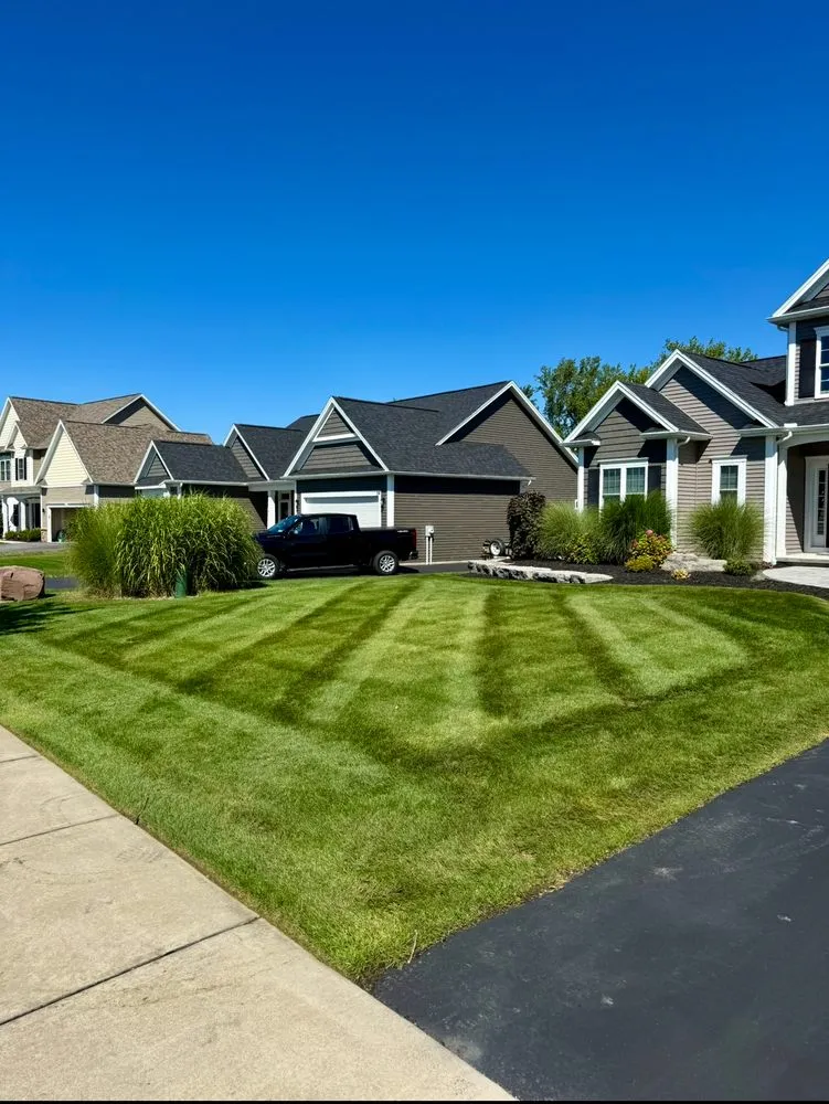 Top-rated residential landscaping with custom design in Brockport, NY by Krug’s property services