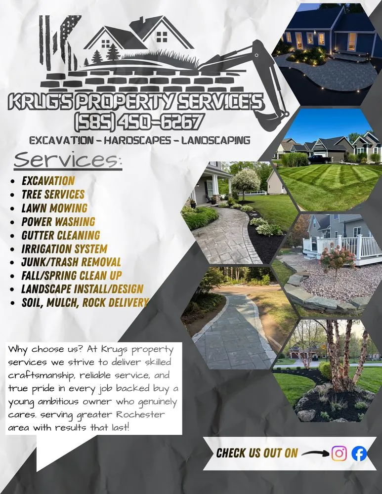 Top-rated landscaping services in Brockport, NY - Krug’s property services