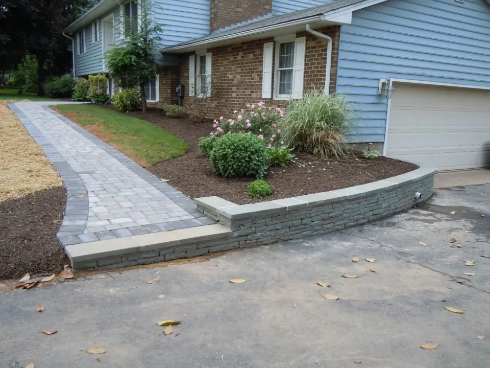 Custom garden landscaping in Ofallon, MO by K&S Lawn Maintenance