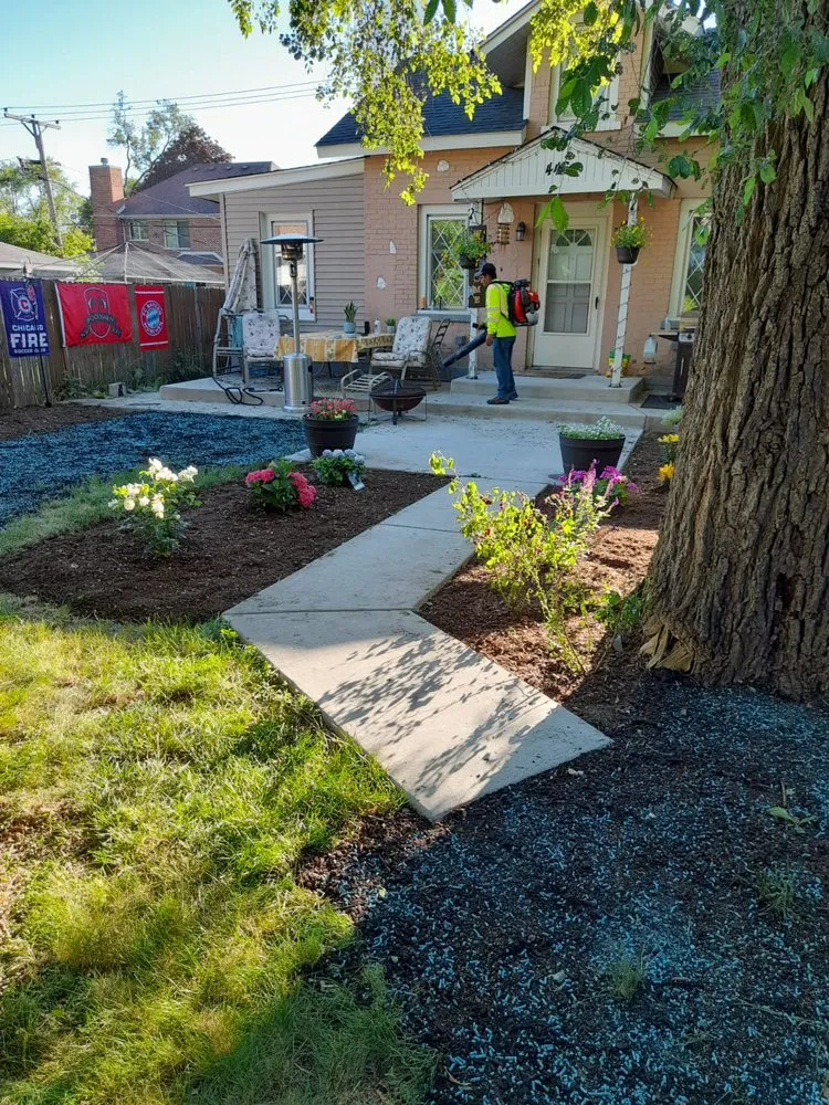 Custom garden landscaping for year-round maintenance in Bensenville, IL by KSK Landscaping & Handyman