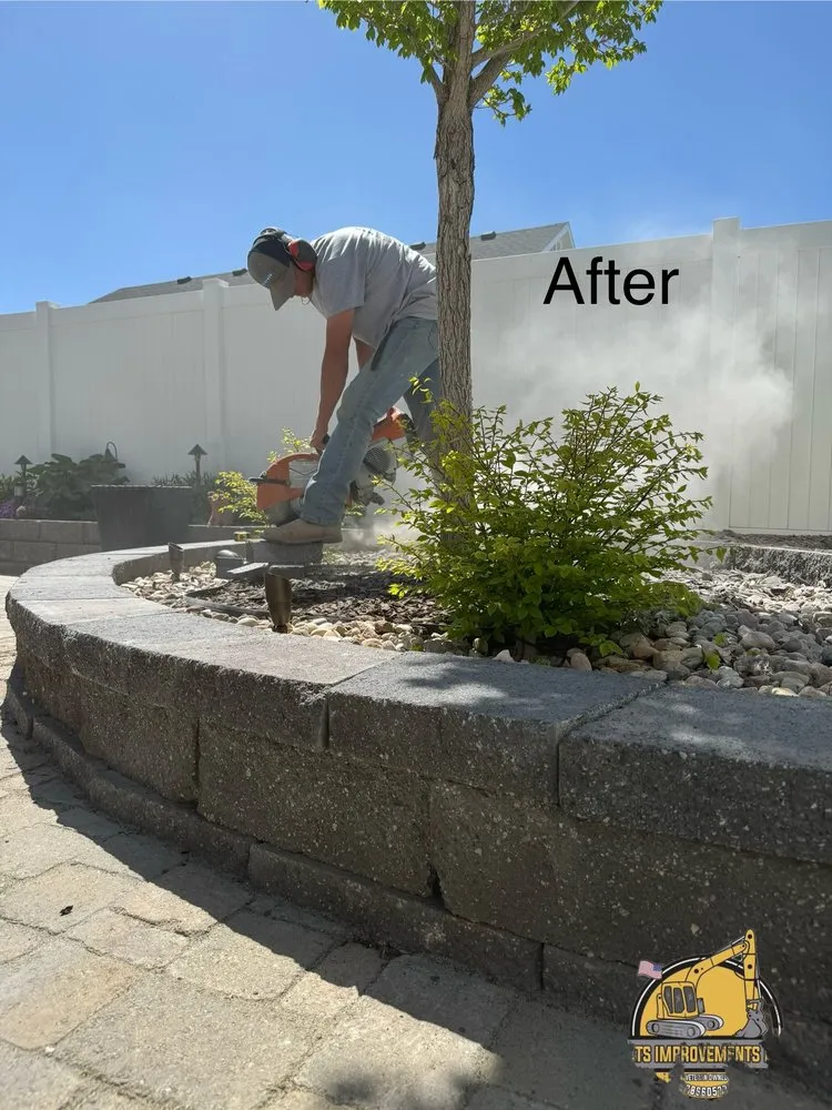 Custom yard cleanup service with custom design in Cedar City, UT by KTS Improvements