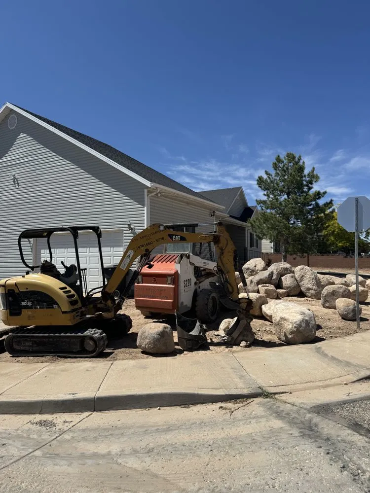 Professional outdoor landscaping with custom design in Cedar City, UT by KTS Improvements